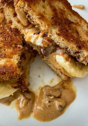 Foto de Tosta de Banana com Chocolate e Manteiga de Amêndoa