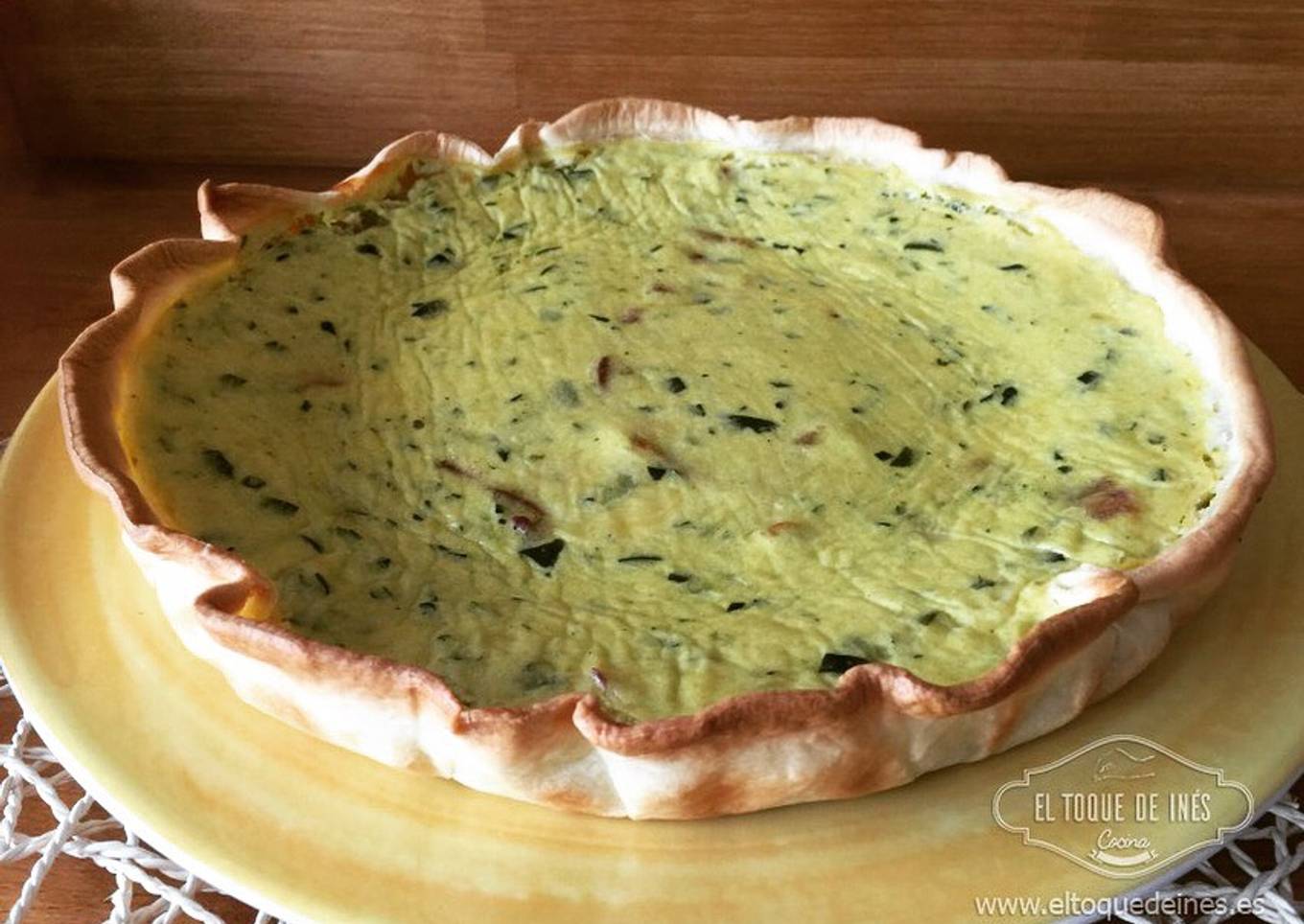 Quiche de calabacín y bacon