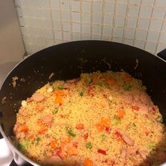 A picture of Stir fry cous cous.