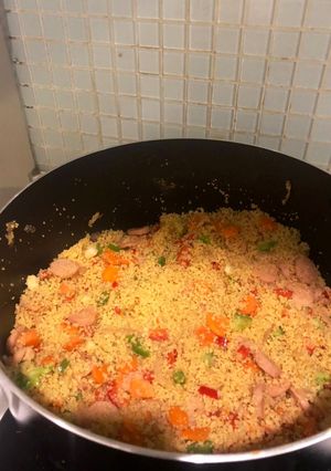 A picture of Stir fry cous cous.
