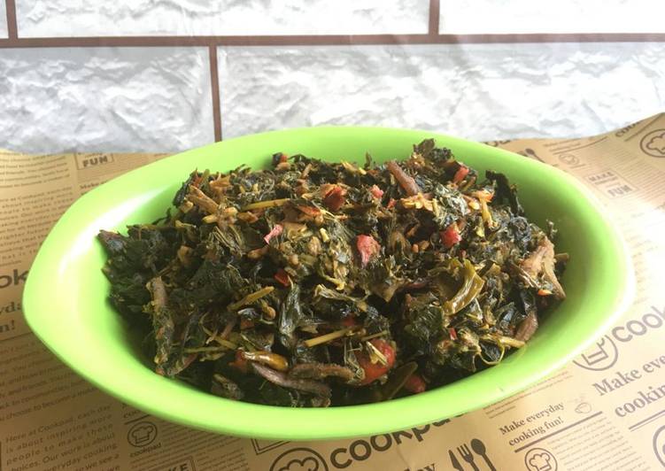 Daun singkong tumis teri