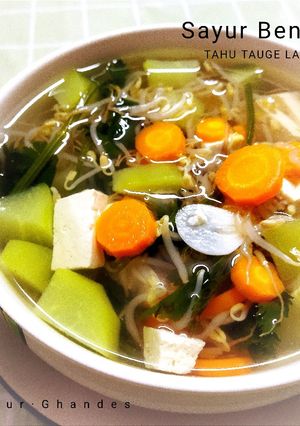 Foto resep Sayur Bening Tahu Tauge Labu