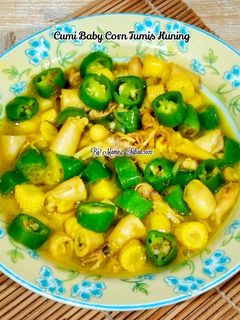 Foto resep Cumi,Baby Corn Tumis Kuning