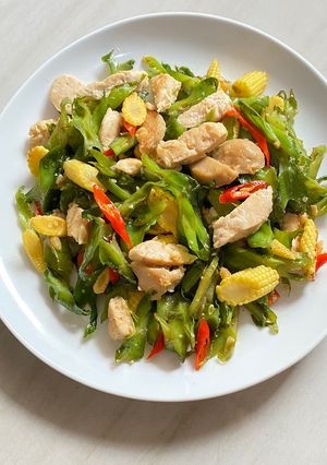 Foto resep Tumis kecipir ayam jagung muda