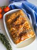 Empada de frango e cogumelos