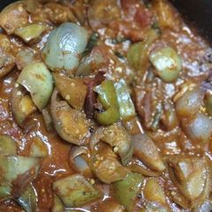 A picture of Kathirikai puli thokku(Brinjal thokku).