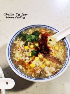 Hình của món Súp Gà kiểu Hoa/ Chicken Egg Soup.
