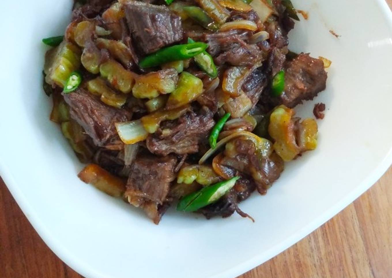 Pare daging sapi lombok ijo