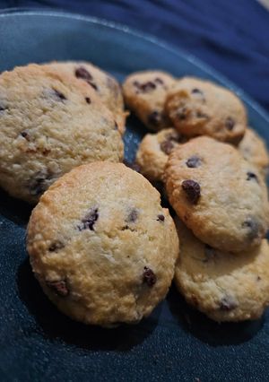 Una foto de Cookies de coco y almendras con chips