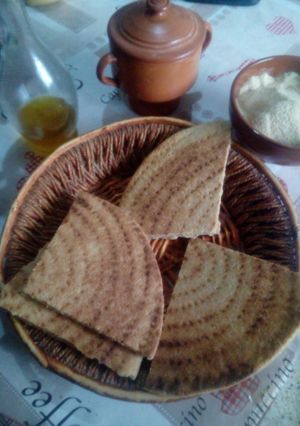 صورة لوصفة كسرة بدقيق القمح الصلب الكامل