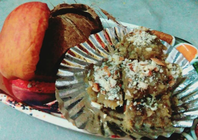 Apple coconut burfi