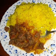 A picture of Tumeric rice #myuniquericerecipe#.