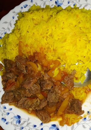 A picture of Tumeric rice #myuniquericerecipe#.