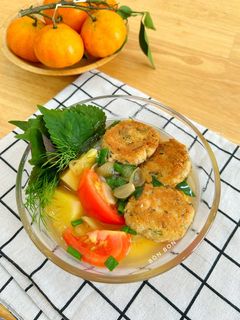 Hình của món Bún Chả Cá Chay Đơn Giản.