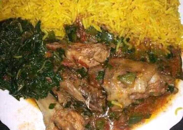 Chicken stew and rice