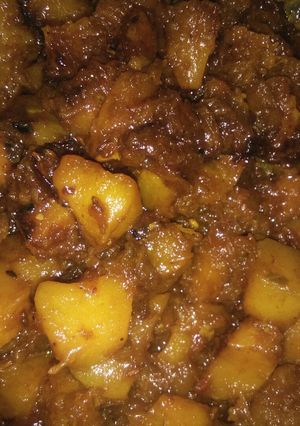 A picture of Khatta meetha pumpkin.