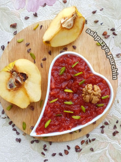 عکسی از دستور مربای بِه رنده شده 🌸