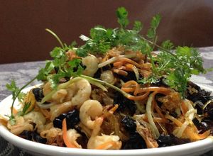 Hình của món Miến xào tôm nõn.