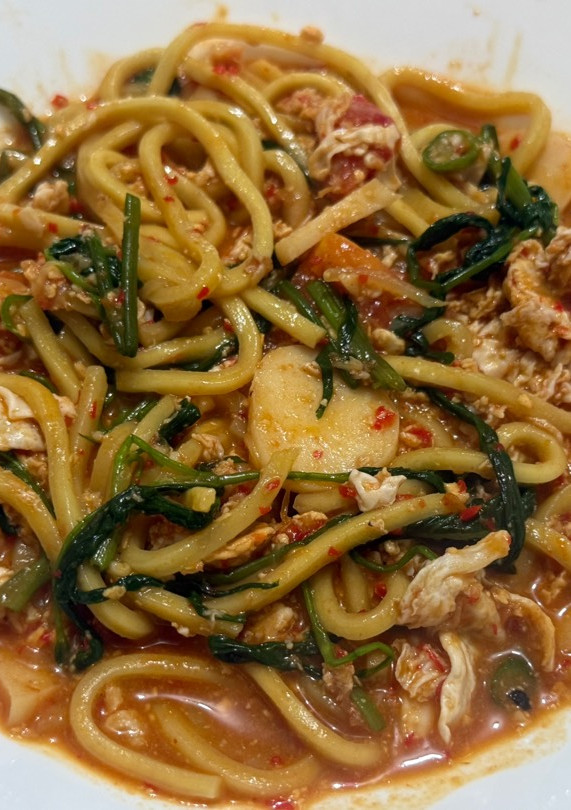 Foto resep Mie kangkung Terasi