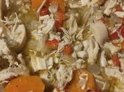 Una foto de pollo al escabeche