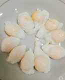 Luộc trứng lòng đào hình giọt nước