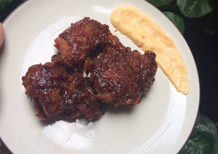 Resep Chicken fire wings + cheese sauce ala riche*se Anti Gagal