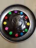 Vanilla cake with chocolate ganache