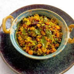 A picture of Carrot 🥕 Beans 🫘 Poriyal.