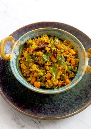 A picture of Carrot 🥕 Beans 🫘 Poriyal.