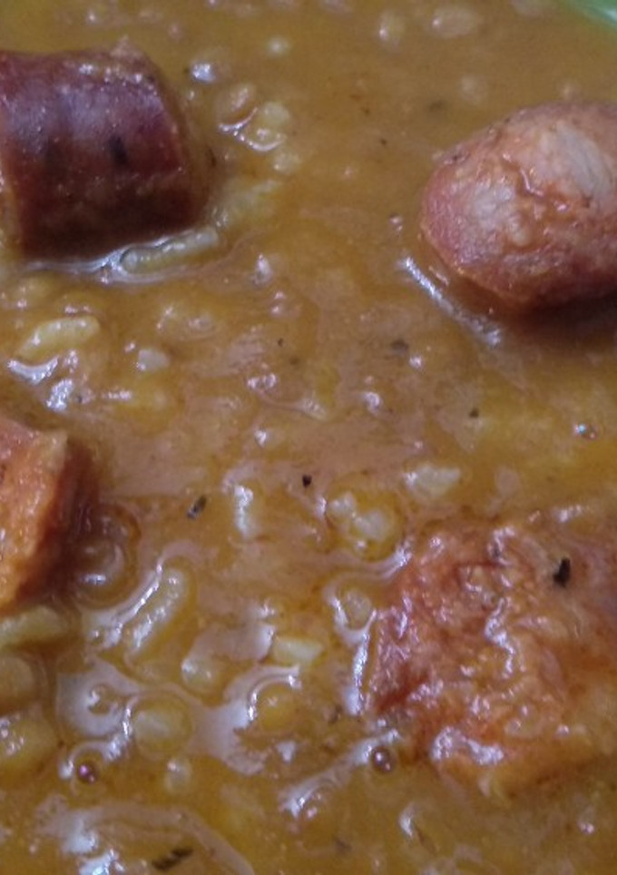 Una foto de Lentejas con chorizo y verduras muy fáciles (especial niños)