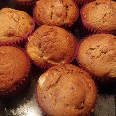 A picture of Apple and date muffins.