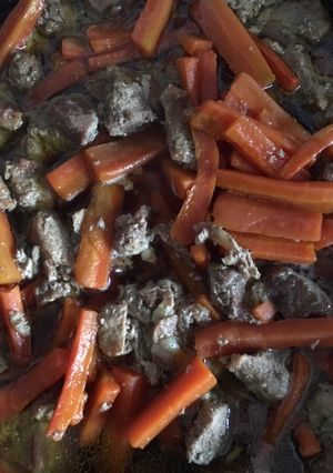 Une photo de Mijoté de porc caramélisé à la bière