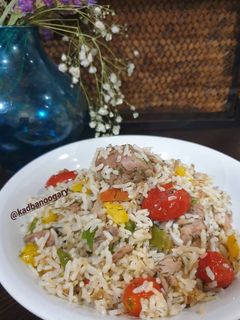 عکسی از دستور پلو با تن ماهی