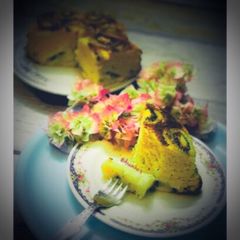 A picture of Eggless: Kiwi Upside-Down Cake.