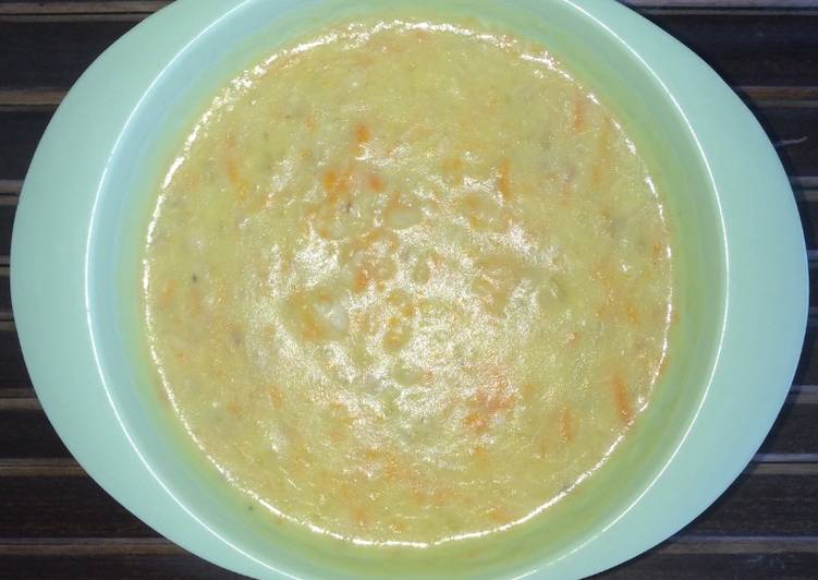 Potato creamy soup with fish & cheese (menu si kecil)