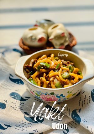 Hình của món Mì udon xào kiểu hàn - Yaki udon.