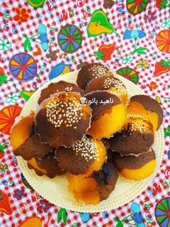 عکسی از دستور کاپ کیک دو رنگ🥧 😍