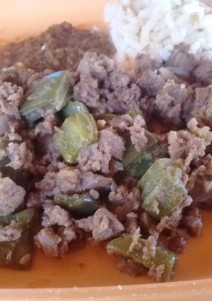 Una foto de Carne de res con nopales(sencillo)🙈🍲