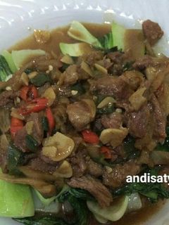 Foto resep Pokcoy Siram Sapi Saus Tiram