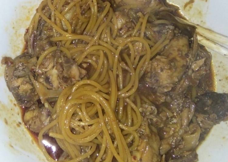 Seblak Spagetthi Ayam Kecap