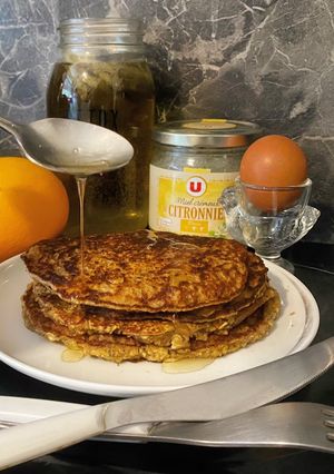 Une photo de 67• 🥞 Petit-déj Express Galette Banane Flocons d’avoine et graines de Chia 🍌