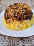 Aubergine 🍆 / pomme de terre 🥔 et riz basmati