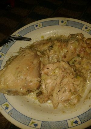 Una foto de Pollo a la crema