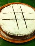 Pastel nevado de chocolate