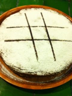 Una foto de Pastel nevado de chocolate