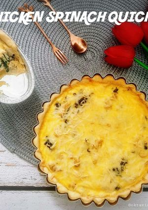 Foto resep Chicken spinach quiche