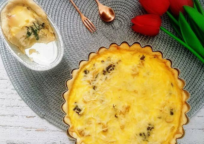 Chicken spinach quiche