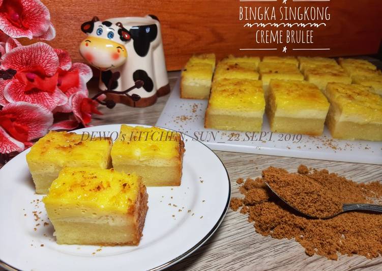 Langkah Mudah untuk Menyiapkan Bingka Singkong Creme Brulee Anti Gagal