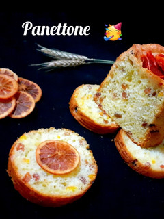 عکسی از دستور نان پانتونه با مخمر مادر و روغن زیتون و چربی حیوانی panettone