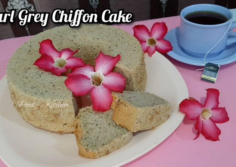 Cara Gampang Menyiapkan Earl Grey Chiffon Cake, Enak